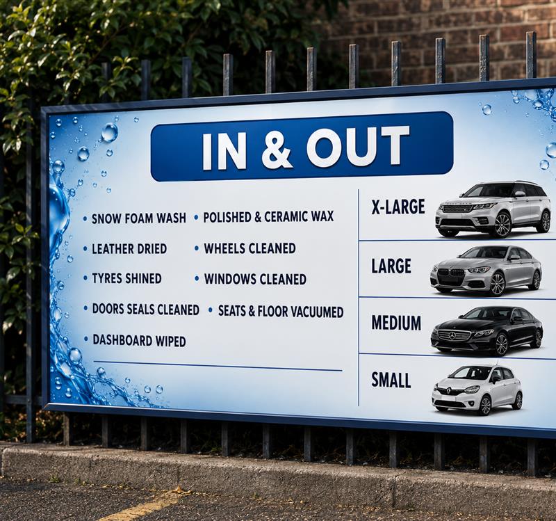 The In & Out board on site