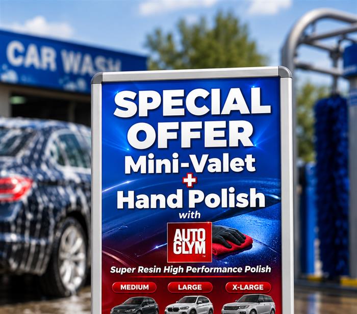 The Mini Valet + Hand Polish board on site